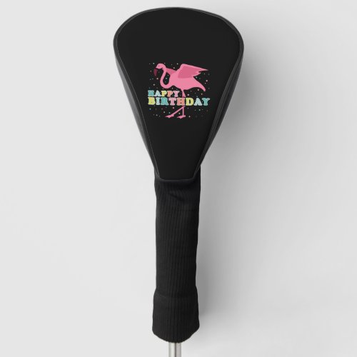 Birthday Flamingo Golf Head Cover