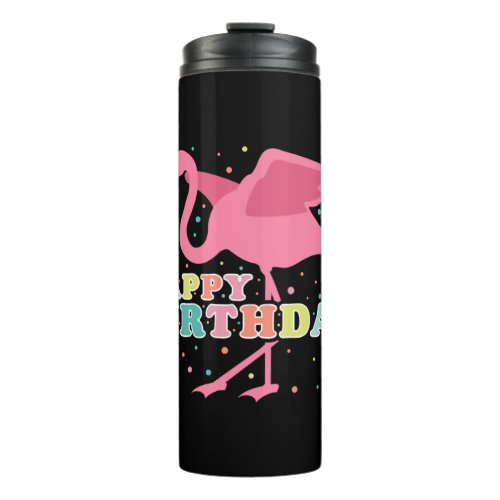 Birthday Flamingo Thermal Tumbler