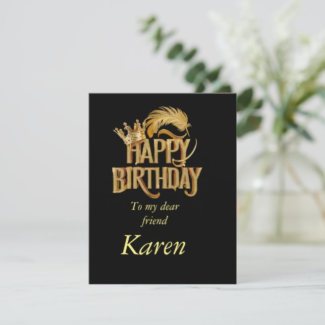 Birthday Flat Card (Standing Front)