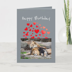 Birthday Flirty Lion Couple of Fun Humor Card