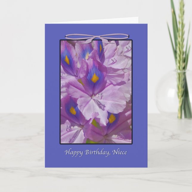 Birthday, Floral, Lilies, Niece Card (Front)