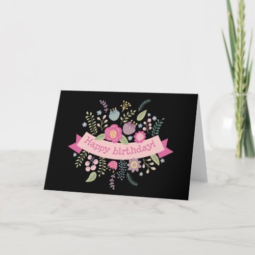 Birthday flowers card