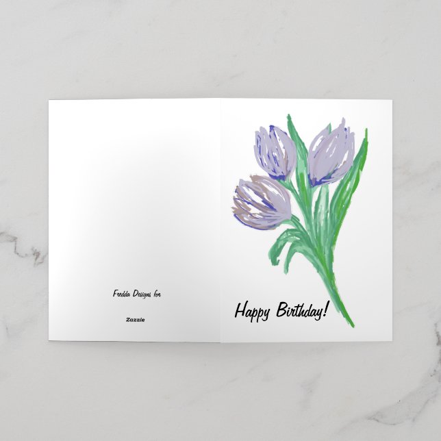 Birthday Foil Card for Her  (Outside Laydown)