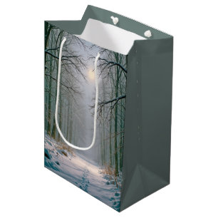 Birthday Footprints In a Forest Lit By Moonlight Medium Gift Bag