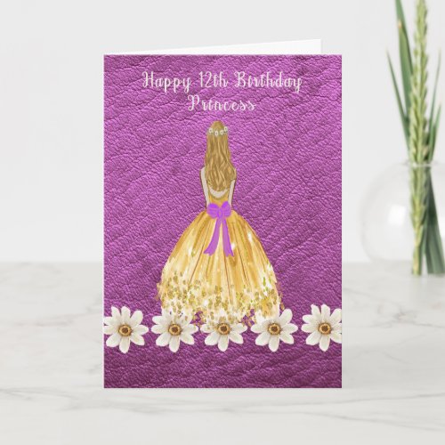 Birthday for a 12 Year Old Girl in Lavender Card
