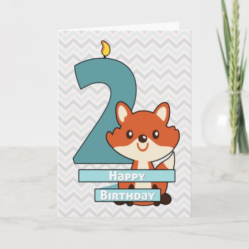 Birthday for a Child Turning Two Years Old Card