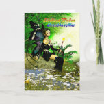 Birthday for a Granddaughter from a fairy Card<br><div class="desc">A beautiful fairy sits by an enchanted pond ready to grant your birthday BQs. Customize this card to add your own feelings.</div>