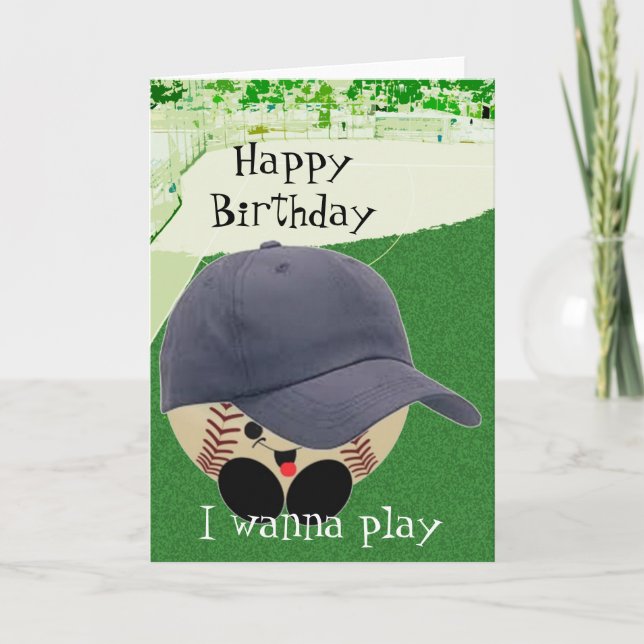 Birthday for Baseball Fan Card (Front)