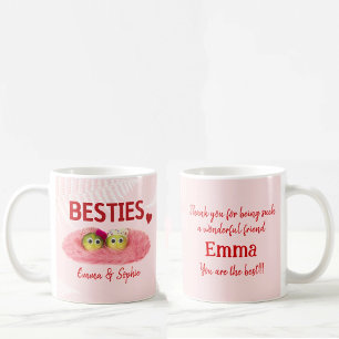 Birthday for Best Friend - Cute Fruits Pink Love Coffee Mug