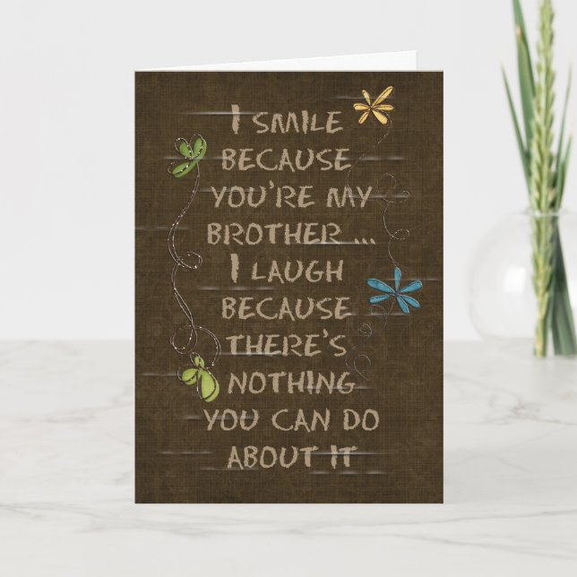 Birthday for Brother Humor Card (Front)