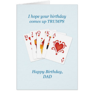 Birthday for Dad, Hearts Full House Cards