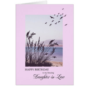 Birthday for Daughter-in-Law, seaside scene Cards