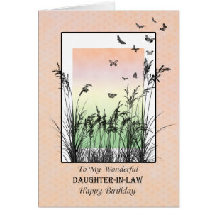 Birthday for Daughter-in-Law, with Butterflies Cards