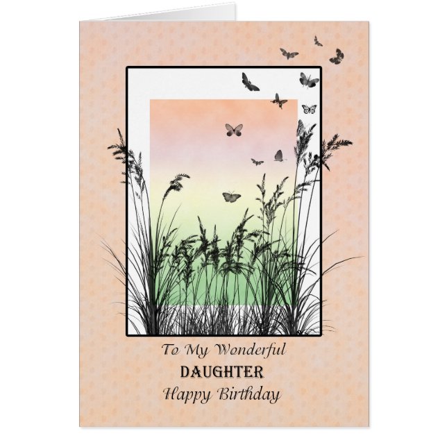 Birthday for Daughter, with Butterflies Cards (Front)