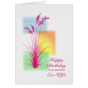 Birthday for Ex-Wife, grasses scene Cards