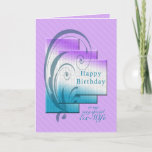 Birthday for ex-wife, modern and chic card<br><div class="desc">Birthday card for a ex-wife. A modern card with interlocking rectangles. A lovely verse inside completes this birthday card to say to your ex-wife a 'happy birthday".</div>
