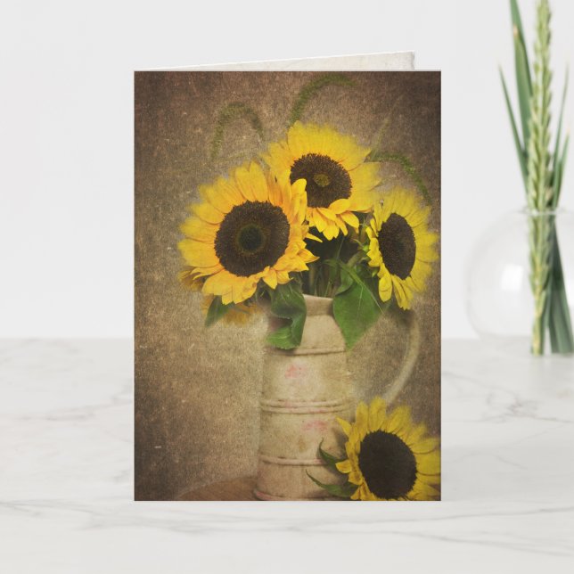 birthday for friend sunflowers card (Front)