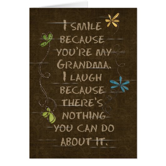 Birthday for Grandma Glitter Flowers (Front)