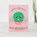 Birthday for Great Granddaughter with Cute Cactus Card<br><div class="desc">Birthday card for your granddaughter on a pink polka dot background and a really cute cactus.  Your granddaughter will love this design.  Thanks to Creative Fabrica for some of the elements in the design.</div>