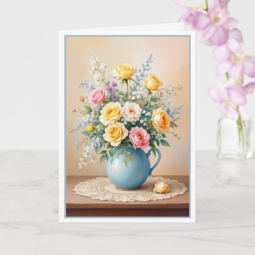 Birthday for Her Bouquet of Roses & Wildflowers