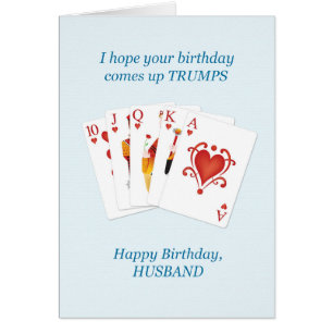 Birthday for Husband, Hearts Full House Cards