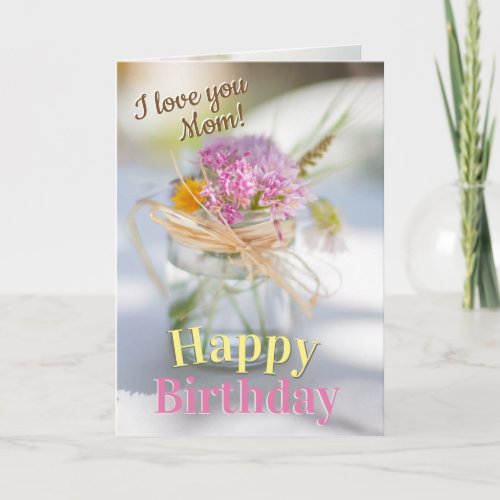 Birthday for  Mom Blessing and Bible Verse Card