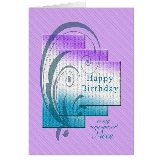 Birthday for niece, modern and chic cards (Front)