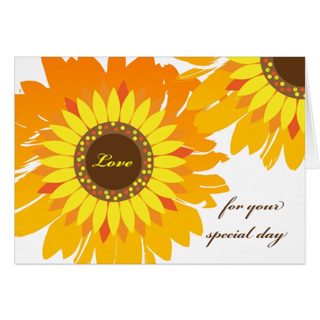 Birthday for Partner, Bright Sunflowers Cards (Front Horizontal)