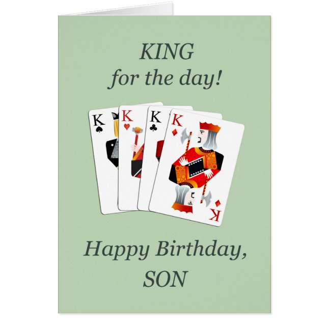 Birthday for Son, Hearts Full House Cards (Front)
