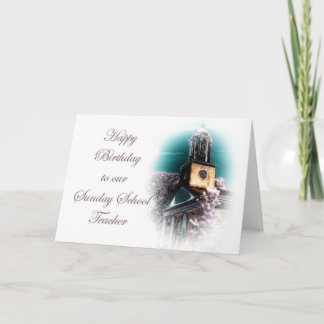 Birthday for Sunday School Teacher Card