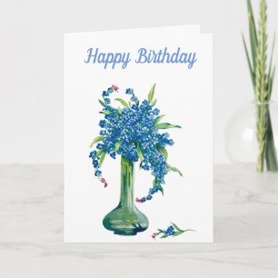 Birthday. Forget-me-nots. Card
