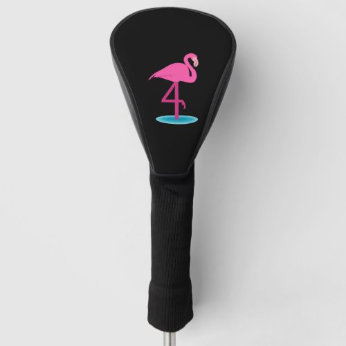 birthday four flamingo animal gift idea golf head cover