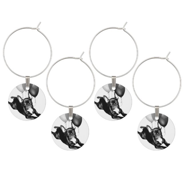 Birthday French Bulldog Wine Charm (Staggered)