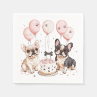 Birthday French Bulldogs Birthday Cake