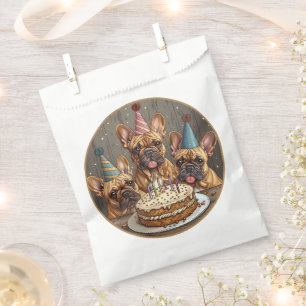 Birthday French Bulldogs Party Hats Favor Bag