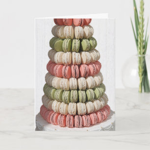 Birthday French Macaron Pastry Tiers Card