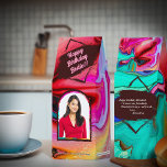 Birthday Friend Bestie Photo Pink Blue Watercolor Roasted Coffee<br><div class="desc">Happy Birthday Friend Bestie Photo Pink Blue Watercolor Roasted Coffee is an elegant artsy modern birthday gift to give to your friends. It is unique and memorable. Personalize the coffee box with your photo and message. It can be sent to anyone with your special message.</div>