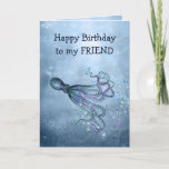 Birthday Friends Stick Octopus to your face Quote Card<br><div class="desc">Happy Birthday Friends Stick Like Octopus to your face Quote to let your friend know you appreciate and love them but also give them a laugh</div>