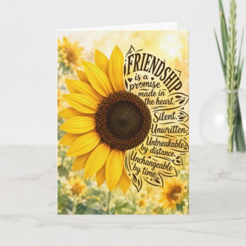 Birthday Friendship Sunflower Card