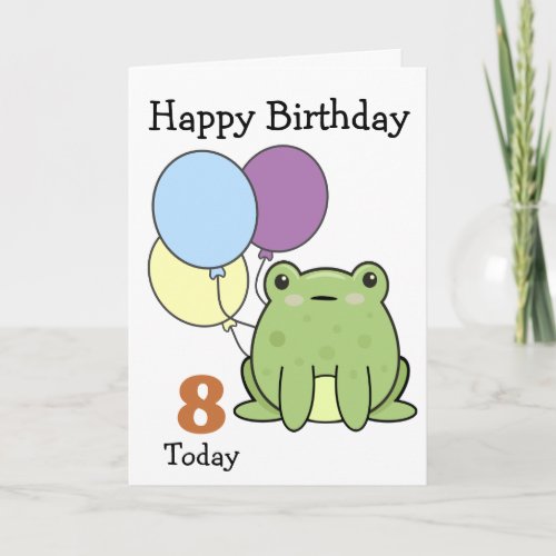 Birthday Frog With Age   Card