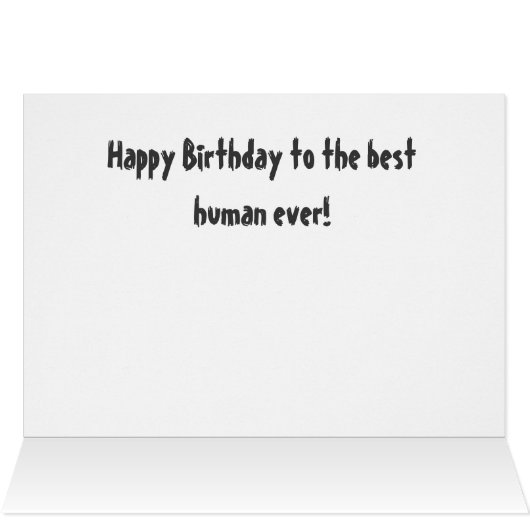 Birthday From Dog Puppy Chewing  Funny (Inside Horizontal (Top))