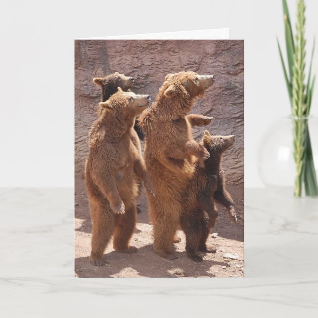 BIRTHDAY FROM US ALL (FAMILY) BEARS CARD (Front)