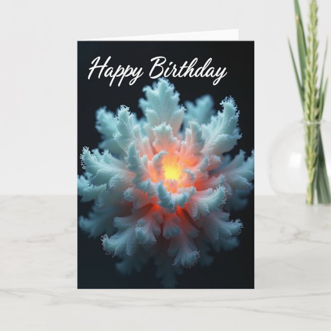 Birthday Frost Bloom Card (Front)