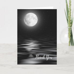 Birthday Full Moon on Water Card