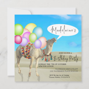 Birthday Fun Adult Modern Colorful Balloons Invitation