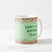 Birthday Fun Colorful Confetti Coffee Mug (Front Right)