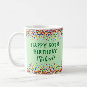 Birthday Fun Colorful Confetti Coffee Mug