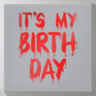 Birthday Funny And Horror Movie Lover Saying Bday Canvas Photo Tile