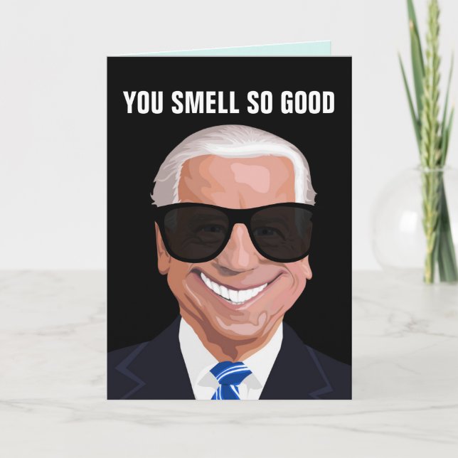 BIRTHDAY FUNNY JOE BIDEN GREETING BIG CARD (Front)
