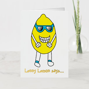 Birthday Funny Lemon Foil Greeting Card